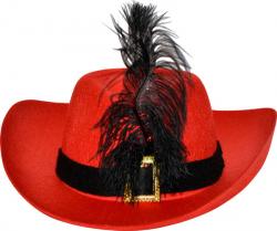 Chapeau Mousquetaire Rouge