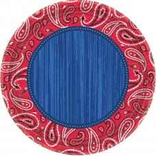 assiettes western jetables grand modele