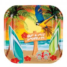 assiettes hawaienne jetables