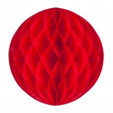 boule papier alveolee rouge