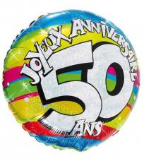 ballon helium joyeux anniversaire 50 ans