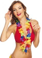 collier hawaien tissu multicolore