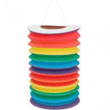 lampion de couleur arc en ciel 16cm