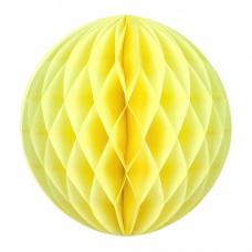 boule papier alveolee jaune