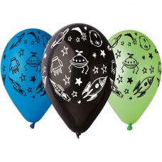 ballons motif cosmos