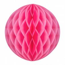 boule papier alveolee neon rose