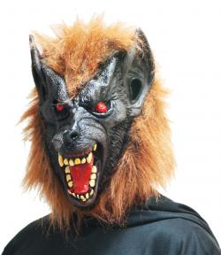 Masque Loup Garou adulte avec yeux rouges
