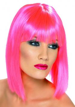 Perruque Glam Rose Fluo