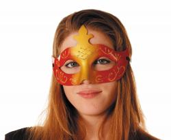 Masque Loup Venitien Rouge et Or