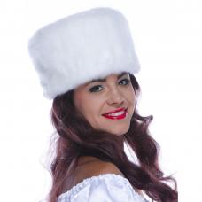 toque fourrure blanche