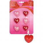 Carte de 6 bougies coeur