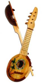 decoration ukulele en bois
