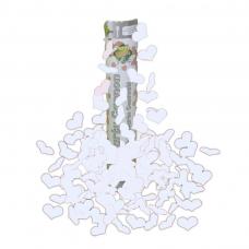 canon a confettis coeur blanc