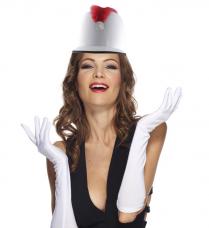 chapeau majorette blanc