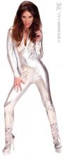 combinaison sexy latex femme argent