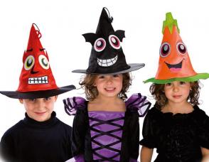 chapeau enfant visage halloween assortis