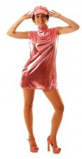 deguisement robe metallic rose