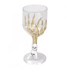 verre plastique gothique transparent pied squelette