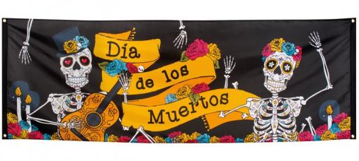 bannière polyester dia de los muertos