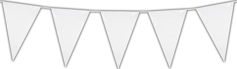 Guirlande fanions triangle blanc
