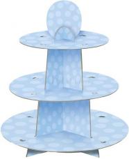 presentoir a cupcakes bleu pastel