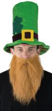 chapeau saint patrick en velours avec barbe