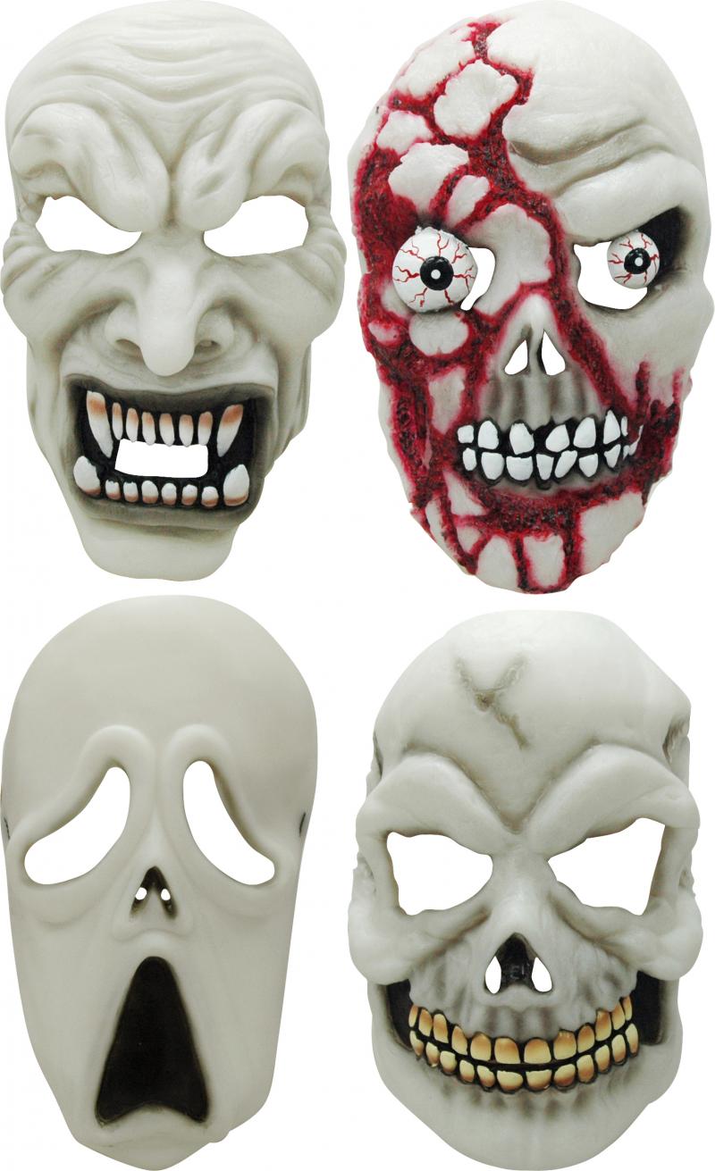 Masque Effrayant Squelette Halloween Promotech - Pour Enfants Et Adultes, Réglable, Léger Et Réaliste
