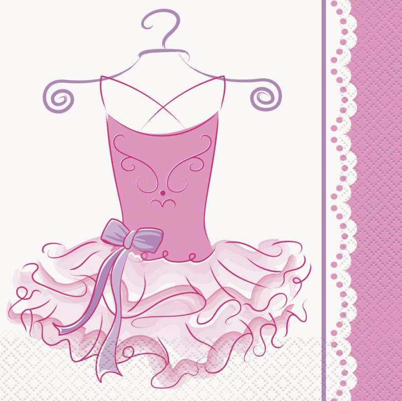 Serviettes anniversaire danseuse ballerine