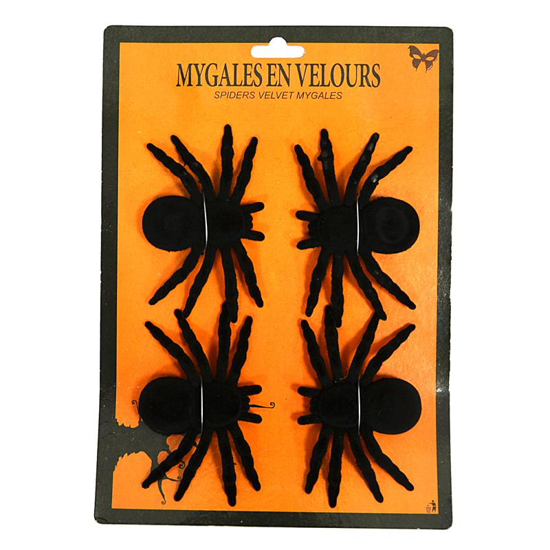 4 mygales velours noires pas cher