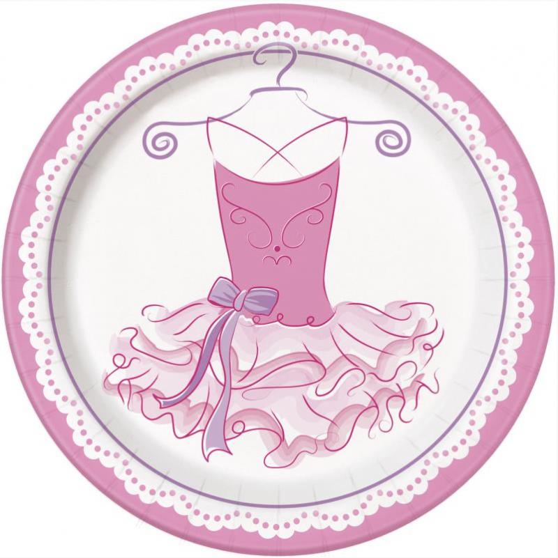 Assiettes anniversaire danseuse ballerine