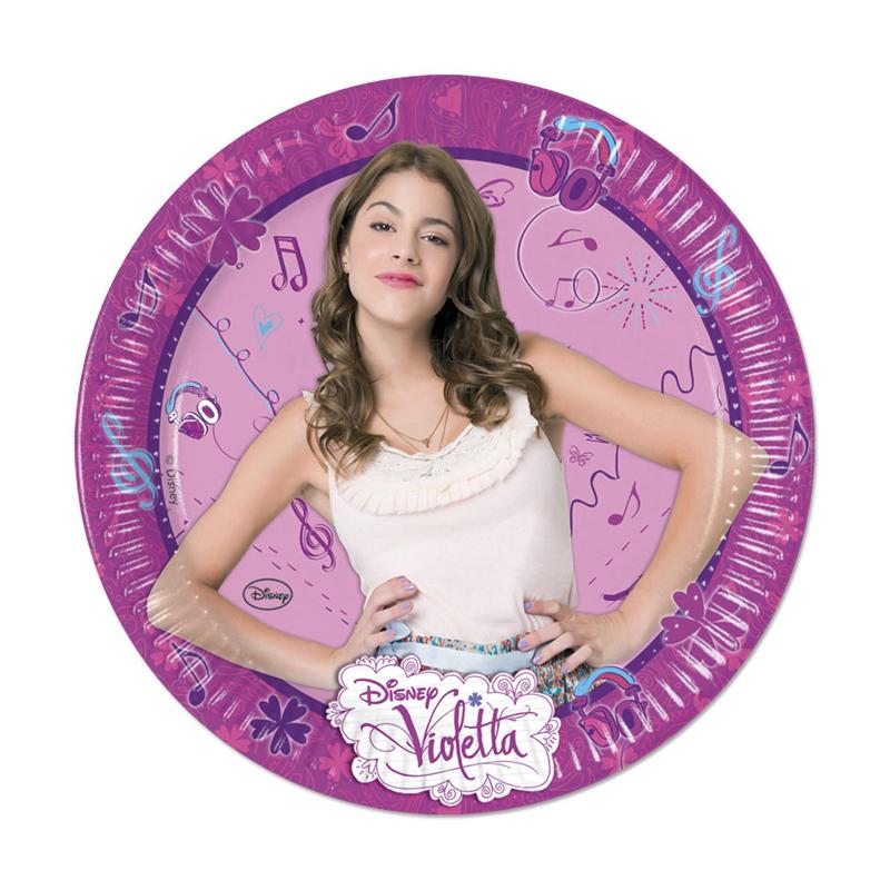 Assiettes Anniversaire Violetta pas cher