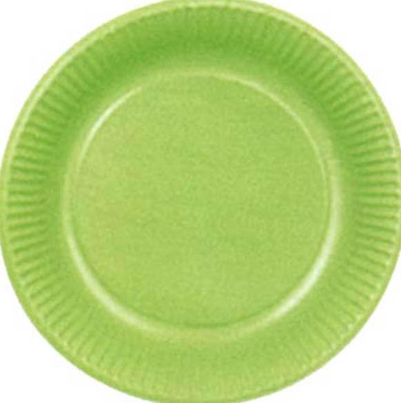 Assiettes en carton de couleur Verte pas cher