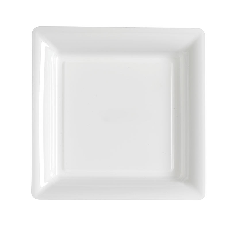 Assiettes plastique carrées blanche qualité supérieur