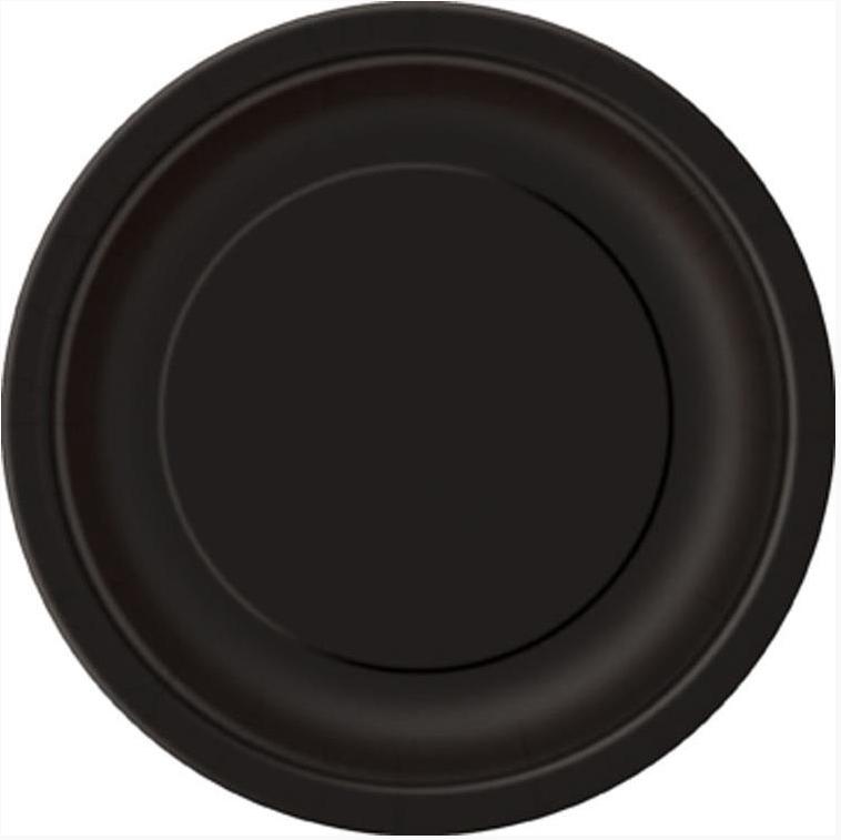 assiettes ronde en carton noir