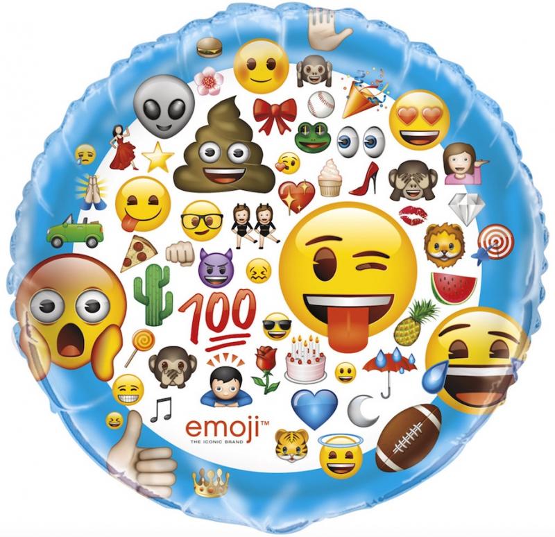 Ballon aluminium Emoji Smiley pas cher