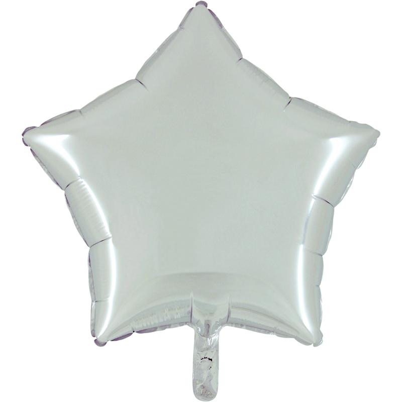 Ballon étoile argent mylar pas cher