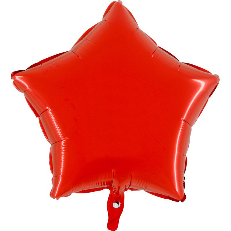 Ballon mylar étoile rouge en aluminium pas cher