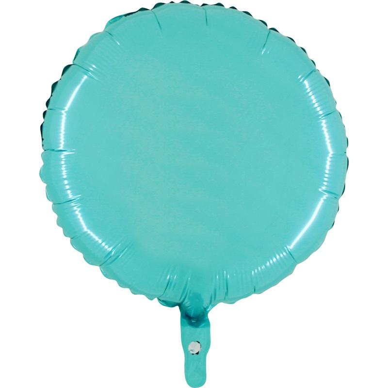 Ballon mylar rond turquoise pas cher
