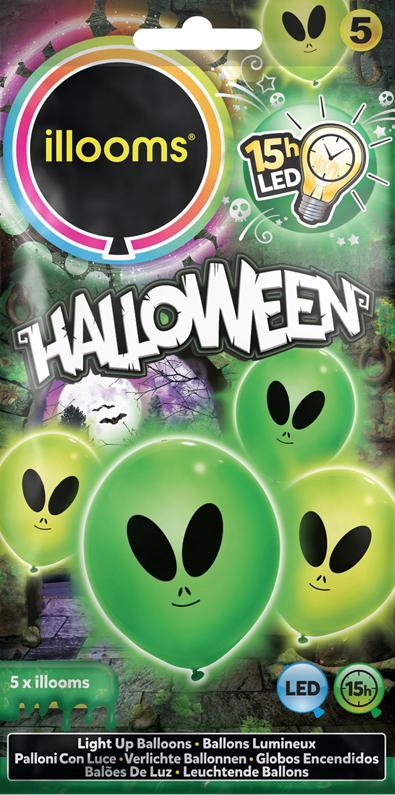 Ballons Alien Vert Lumineux pas cher