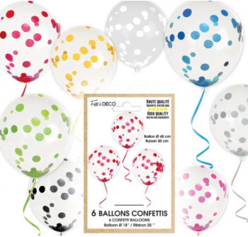 Ballons confettis pas cher