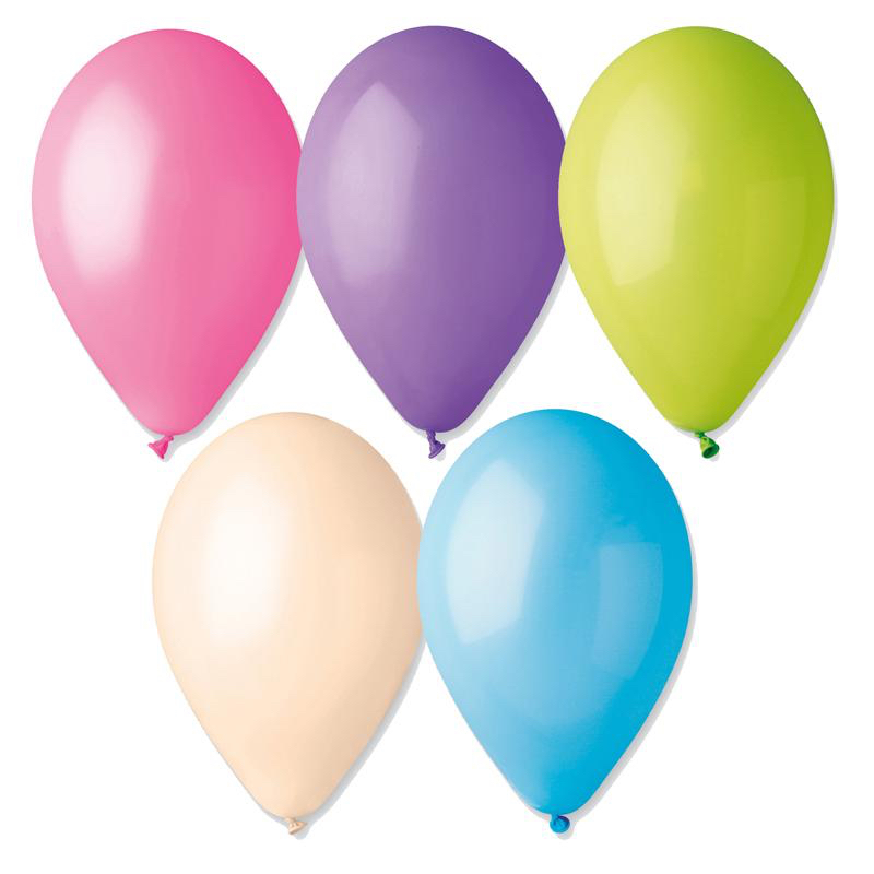 Ballons de baudruche multicolores pastel pas cher