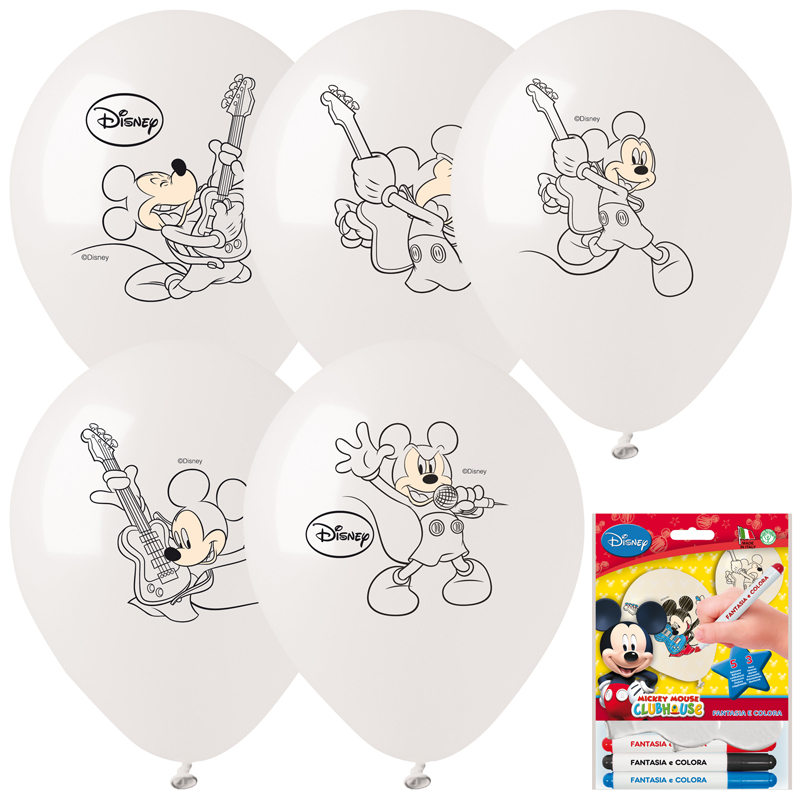 Ballons Mickey Mouse à colorier pas cher