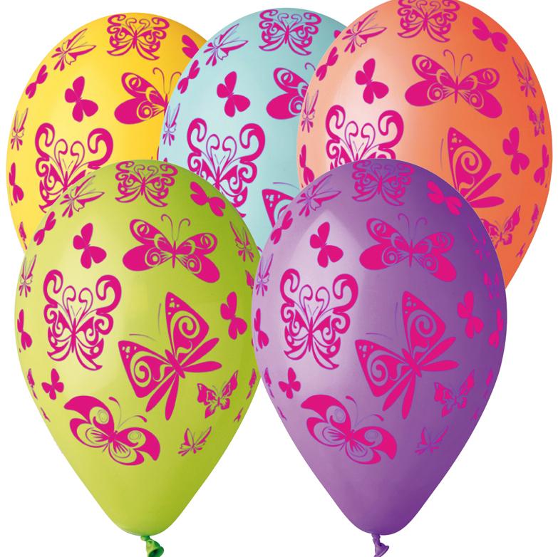 Ballons Papillons Multicolores pas cher