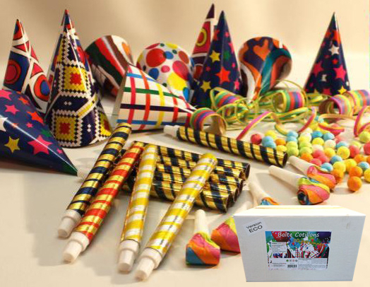 Kit Cotillons Multicolores 5 personnes