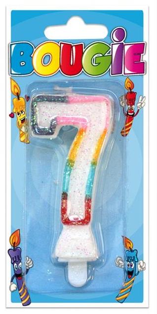 Bougie anniversaire chiffre 7 pas cher