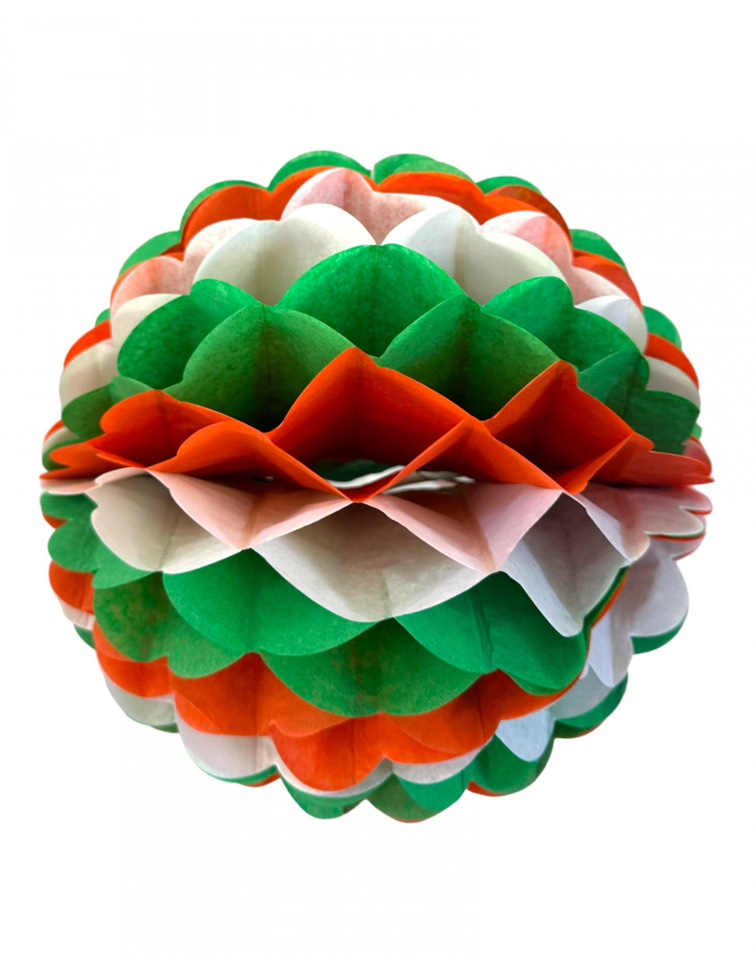 Boule Irlande vert blanc orange en papier ignifugé