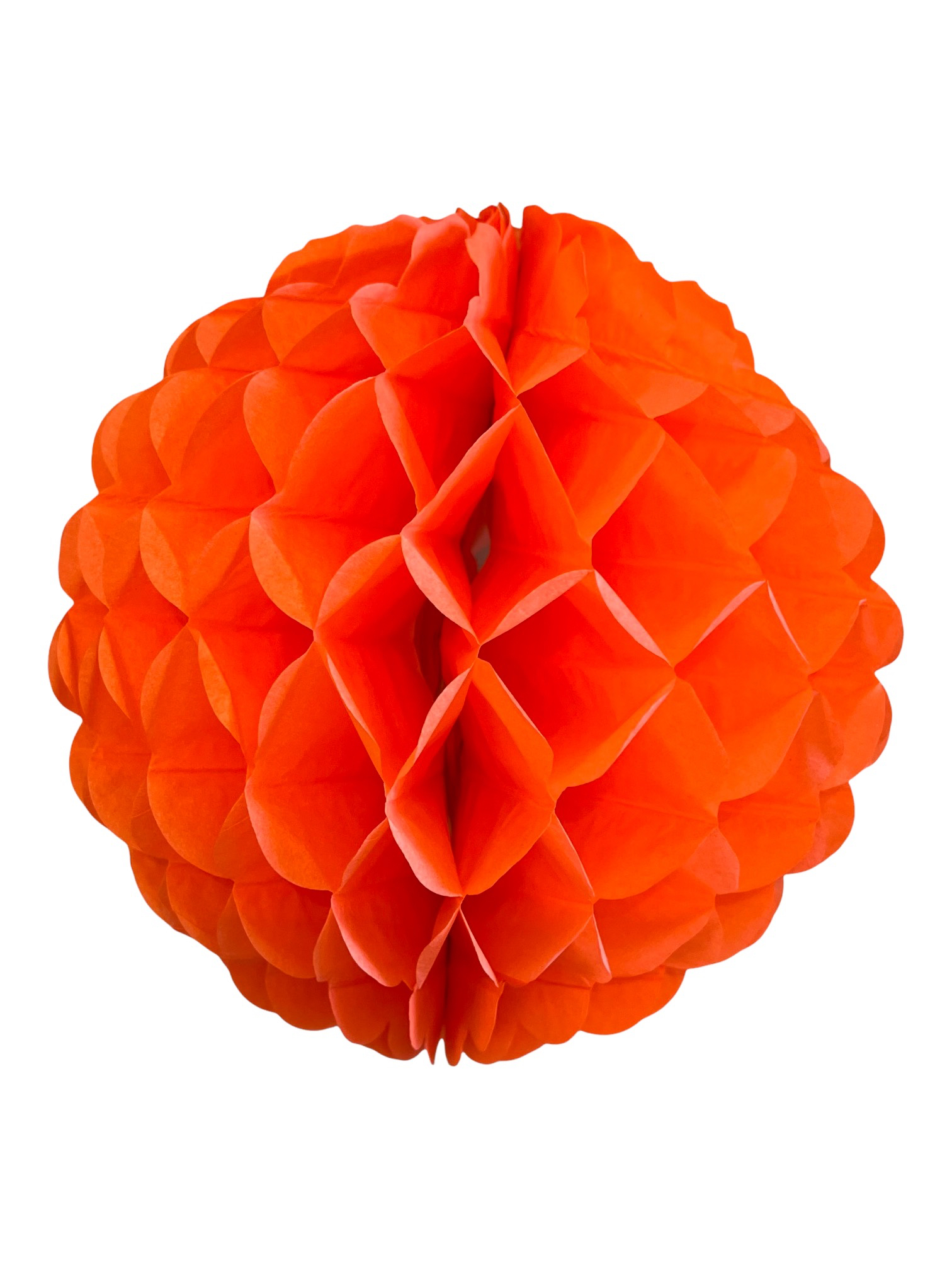 Déco boule orange en papier ignifugé