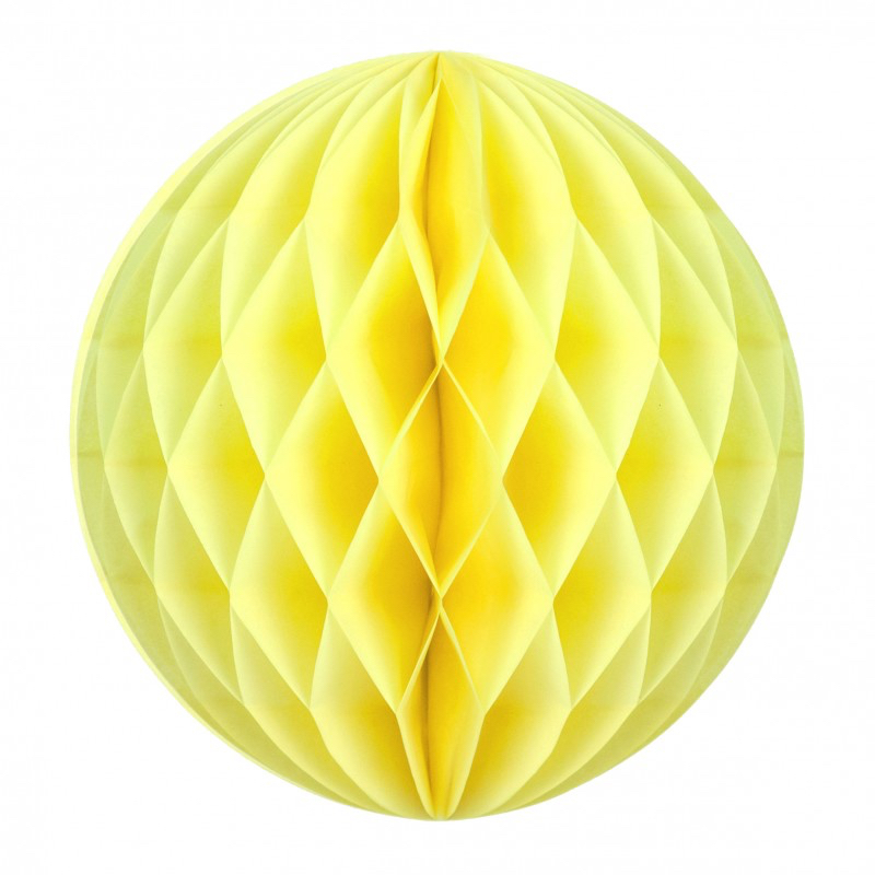 Boule papier alvéolée jaune pas cher