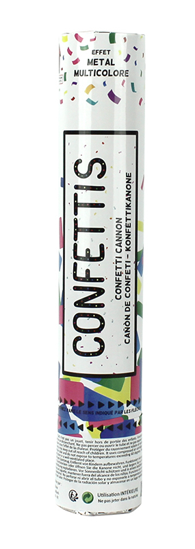 canon à confettis métallisés multicolore pas cher