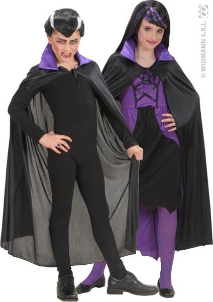 Cape noire col violet pas cher